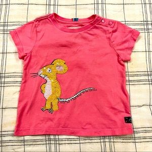 Joules Gruffalo mouse short sleeve t-shirt pink